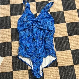 Blue Paisley Swimsuit